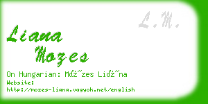 liana mozes business card